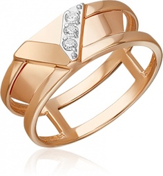 Кольцо из красного золота р. 19,5 PLATINA jewelry 01-5693-00-401-1110, фианит