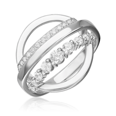 Кольцо из серебра р. 16 PLATINA jewelry 01-5697-00-401-0200, фианит