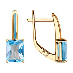 Серьги из красного золота Diamant 51-320-02171-1, эмаль/топаз