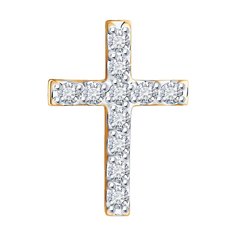Кулон из красного золота Diamant 51-230-02043-1, бриллиант