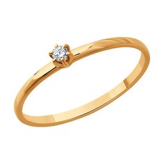 Кольцо помолвочное из красного золота р. 16 Diamant 51-210-02164-1, бриллиант