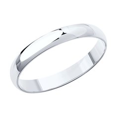 Кольцо обручальное из белого золота р. 18,5 Diamant 52-111-00324-1
