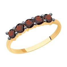Кольцо из красного золота р. 18,5 Diamant 51-310-01632-3, гранат