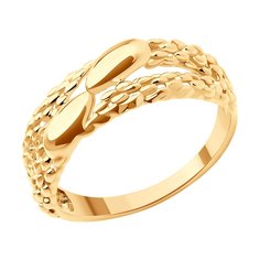Кольцо из красного золота р. 18 SOKOLOV 019358