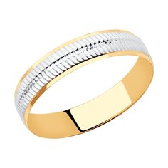 Кольцо обручальное из красное золото р. 22 Diamant 51-111-00447-1