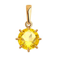 Кулон из красного золота Diamant 51-330-01765-4, цитрин