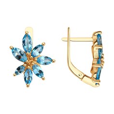 Серьги из красного золота Diamant 51-320-02507-1, топаз