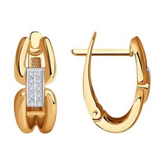 Серьги из красного золота SOKOLOV 1021861, бриллиант