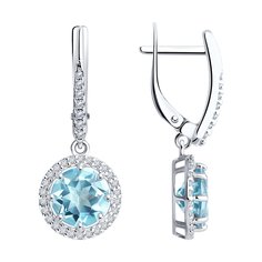 Серьги из серебра Diamant 94-321-02052-1, фианит/топаз