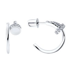 Серьги из серебра Diamant 94-122-02016-1, фианит