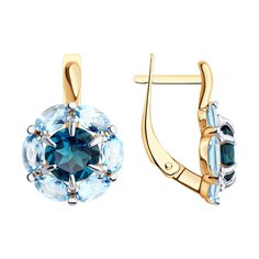 Серьги из красного золота Diamant 51-320-02100-5, топаз