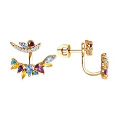 Серьги из серебра SOKOLOV 93022430, фианит