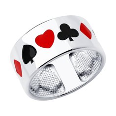 Кольцо из серебра р. 18,5 SOKOLOV 94014095, эмаль