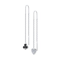 Серьги из серебра SOKOLOV 94026483, фианит