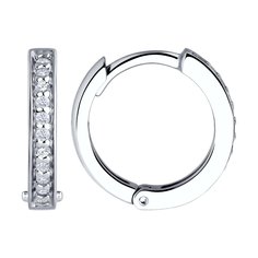 Серьги из серебра SOKOLOV 94026678, фианит