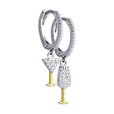 Серьги из серебра SOKOLOV 94026712, фианит