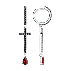 Серьги из серебра SOKOLOV 94026720, фианит