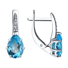 Серьги из серебра Diamant 94-320-02059-1, фианит/топаз