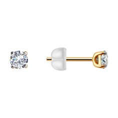 Серьги из красного золота SOKOLOV 0200325, фианит
