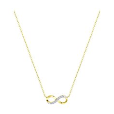 Колье из желтого золота 40 см Diamant 53-170-01205-1, фианит