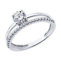 Кольцо из серебра р. 20 SOKOLOV 94014157, фианит