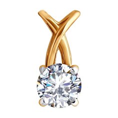 Кулон из красного золота Diamant 51-130-02204-1, фианит