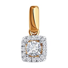 Кулон из красного золота Diamant 51-230-02466-1, бриллиант