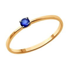 Кольцо из красного золота р. 17,5 Diamant 51-210-02293-1, сапфир
