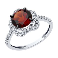 Кольцо из серебра р. 18,5 SOKOLOV 92014327, ситалл искусственный/фианит