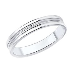 Кольцо из серебра р. 22 SOKOLOV 94110034, фианит