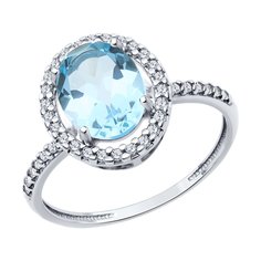 Кольцо из серебра р. 18,5 Diamant 94-310-01999-1, фианит/топаз