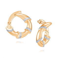 Серьги из красного золота ADAMAS 24040983/01-А50Д-41, бриллиант АДАМАС