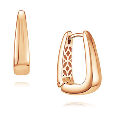 Серьги конго из красного золота ADAMAS 24041000/01-А50-01 АДАМАС