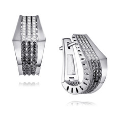 Серьги из белого золота ADAMAS 24041038/01-А51ДЧ-421, бриллиант АДАМАС