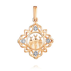Кулон из красного золота ADAMAS 31041079/01-А50Д-72, фианит АДАМАС