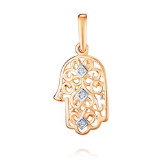 Кулон из красного золота ADAMAS 31041080/01-А50-72, фианит АДАМАС