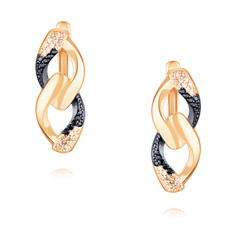 Серьги из красного золота ADAMAS 24041138/01-А50Ч-425, бриллиант АДАМАС
