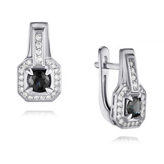 Серьги из белого золота ADAMAS 24041032/01-А51ДЧ-432, бриллиант/сапфир АДАМАС