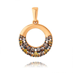 Кулон из красного золота ADAMAS 34041186/01-А50-430, бриллиант АДАМАС