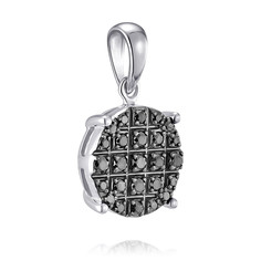 Кулон из белого золота ADAMAS 34041196/01-А51Д-41, бриллиант АДАМАС