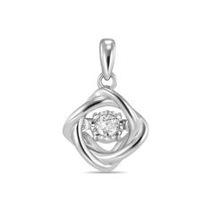 Кулон из белого золота MIUZ Diamonds (Московский ювелирный завод) P178-P-15389, бриллиант