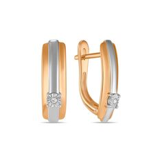 Серьги из красного золота с бриллиантом MIUZ Diamonds