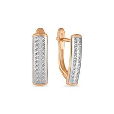 Серьги из красного золота с бриллиантом MIUZ Diamonds