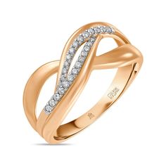 Кольцо из красного золота с бриллиантом р. 17 MIUZ Diamonds R77-R59533