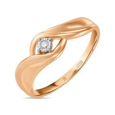 Кольцо из красного золота с бриллиантом р. 17 MIUZ Diamonds R01-PL-34313