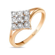 Кольцо из красного золота с бриллиантом р. 17 MIUZ Diamonds R01-PL-34473