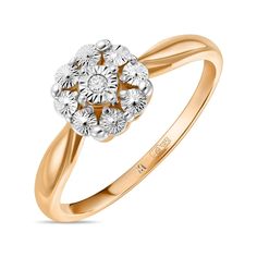 Кольцо из красного золота с бриллиантом р. 18 MIUZ Diamonds R01-PL-33749