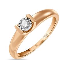 Кольцо из красного золота с бриллиантом р. 16 MIUZ Diamonds R2018-RG010036ADI