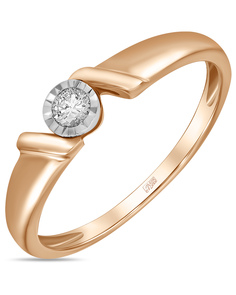 Кольцо из красного золота с бриллиантом р. 18 MIUZ Diamonds R2018-RG010035ADI