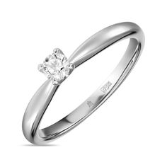 Кольцо из белого золота с бриллиантом р.18,5 MIUZ Diamonds R01-SP35-015